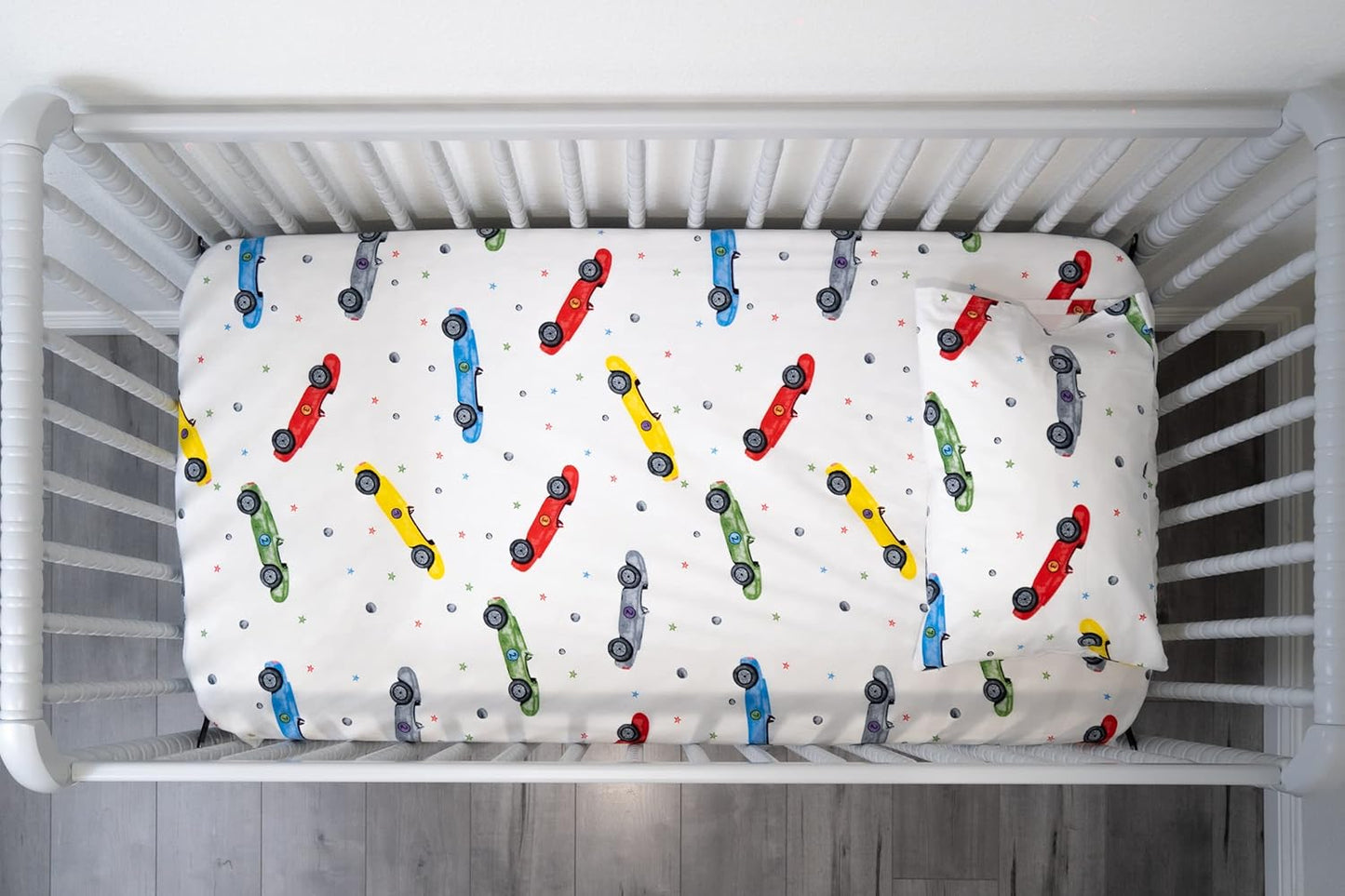 Crib/Toddler Sheet with Cars Pattern